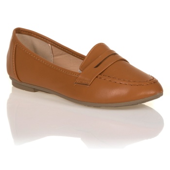 μοκασίνια κάμελ δερματίνη με φάσα καμελ σε προσφορά