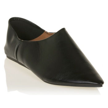 μπαλαρίνες μαύρες δερματίνη μυτερές σε προσφορά