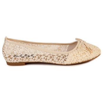 μπαλαρίνες μπεζ με σχέδιο μπεζ