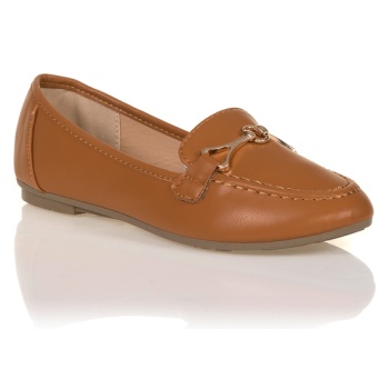 μοκασίνια κάμελ δερματίνη με τόκα καμελ σε προσφορά