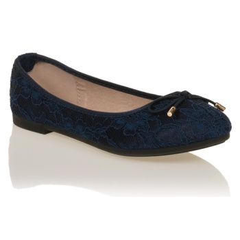 μπαλαρίνες μπλε με δαντέλα μπλε σε προσφορά