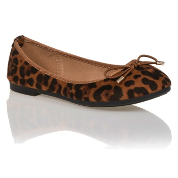 μπαλαρίνες λεοπάρ σουέτ με φιογκάκι