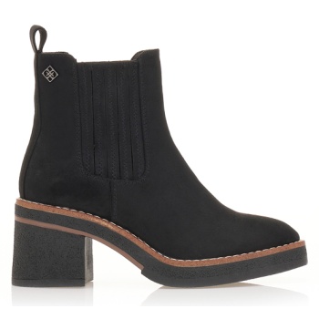 μποτάκια σουέτ μαύρα με λάστιχο μαυρο σε προσφορά