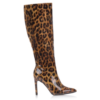 animal print μπότες μυτερές λουστρίνι σε προσφορά