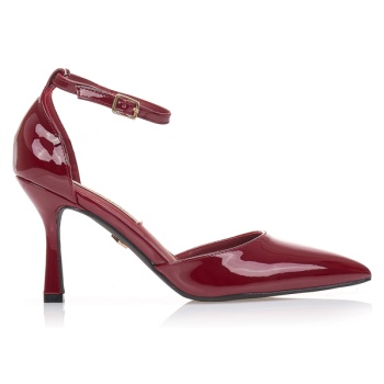 μπορντό γόβες με ιδιαίτερο άνοιγμα σε προσφορά