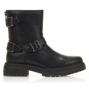 μποτάκια μαύρα με λουράκια μαυρο σε προσφορά