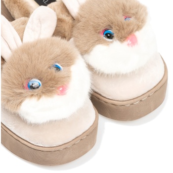 παντόφλες πούρο και μπεζ γούνα σχέδιο