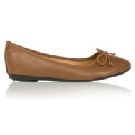  μπαλαρίνες κάμελ δερματίνη με φιογκάκι καμελ