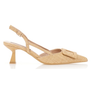 mules ψάθινα με τετράγωνη αγκράφα πουρο σε προσφορά