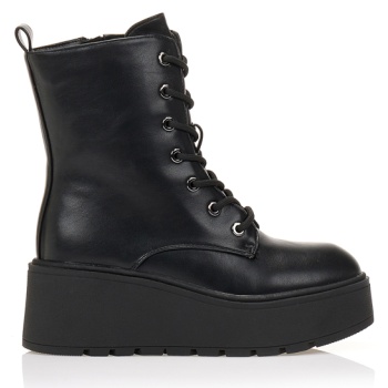 αρβυλάκια πλατφόρμα με κορδόνια μαυρο σε προσφορά