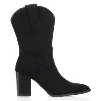 μαύρα μποτάκια σουέτ με διακοσμητικές σε προσφορά