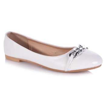 μπαλαρίνες λευκές δερματίνη και