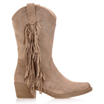 μπότες cowboy με κρόσια και τρουκς πουρο σε προσφορά