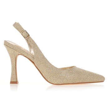 γόβες mules λούρεξ μυτερές χρυσο