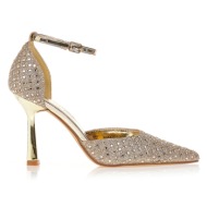 γόβες χρυσές λούρεξ με σ...