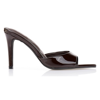 γόβες mules μυτερές καφε σε προσφορά