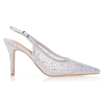 γόβες λούρεξ με διαφάνεια και στρας σε προσφορά