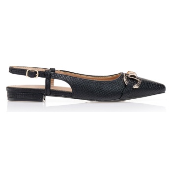 γόβες μαύρες με κοκκάλινη αγκράφα μαυρο σε προσφορά