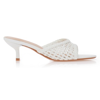 γόβες mules ψάθινες με πλεκτο σχέδιο σε προσφορά