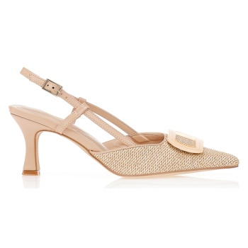 γόβες nude με εφέ ψάθας nude σε προσφορά