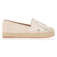  εσπαντρίγιες σουέτ με ανάγλυφο σχέδιο μπεζ