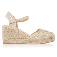  εσπαντρίγιες πλατφόρμες με ανάγλυφο σχέδιο μπεζ