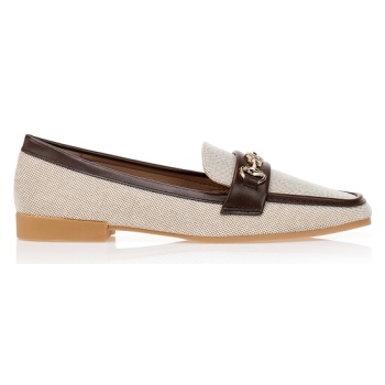 μοκασίνια υφασμάτινα καφε σε προσφορά