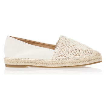 εσπαντρίγιες σουέτ με πλεκτό σχέδιο μπεζ σε προσφορά