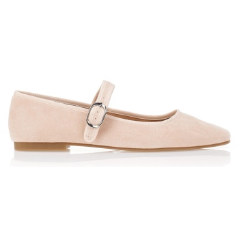 μπαλαρινες σουέτ με μπαρέτα μπεζ σε προσφορά