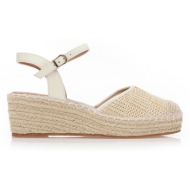  εσπαντρίγιες με πλεκτό μοτίβο μπεζ