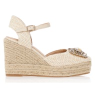  εσπαντρίγιες πλατφόρμες με κόσμημα μπεζ