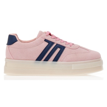 sneakers σουέτ και μαύρες ρίγες ροζ σε προσφορά