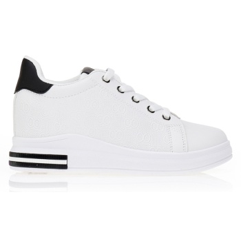 sneakers με ανάγλυφο σχέδιο λευκο σε προσφορά