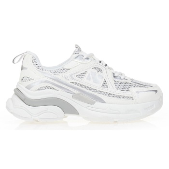 αθλητικά με δίχτυ και δερματίνη λευκο σε προσφορά