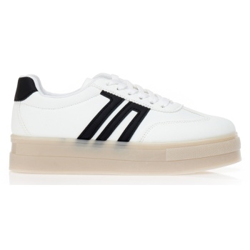 sneakers δερματίνη και μαύρες ρίγες σε προσφορά