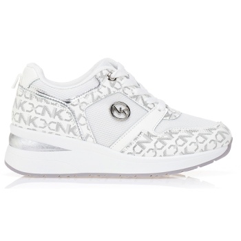 αθλητικά λευκά με ασημί λεπτομέρειες σε προσφορά