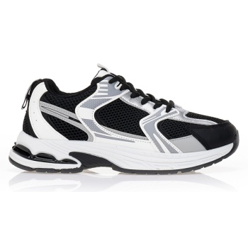 αθλητικά με δίχτυ και δερματίνη μαυρο σε προσφορά