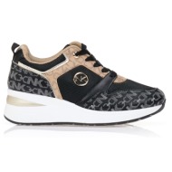  αθλητικά δίχρωμα με χρυσές λεπτομέρειες μαυρο