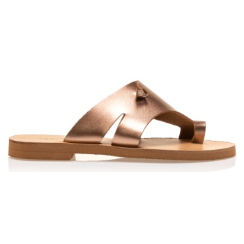 σανδάλια χειροποίητα μπρονζέ δερματίνη σε προσφορά