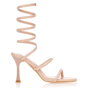 πέδιλα nude με σπιράλ λουράκια nude σε προσφορά