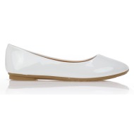 μπαλαρίνες λευκό λουστρί...