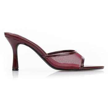 mules με διάτρητη φάσα μπορντο σε προσφορά