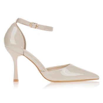 γόβες μπεζ με μπαρέτα μπεζ σε προσφορά