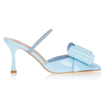 γόβες γαλάζιες λουστρίνι slingback με σε προσφορά