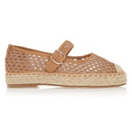  eσπαντρίγιες με πλέξη και ψάθινη σόλα καμελ