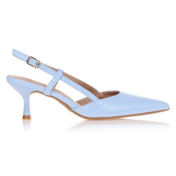 γόβες γαλάζιες δερματίνη με χαμηλό σε προσφορά