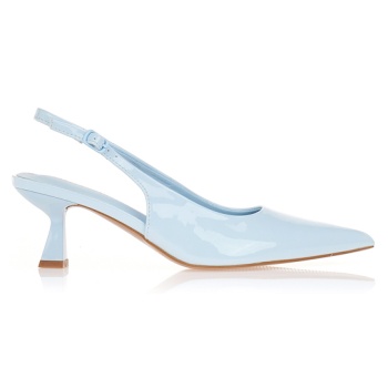 γόβες slingback σε λουστρίνι γαλαζιο σε προσφορά