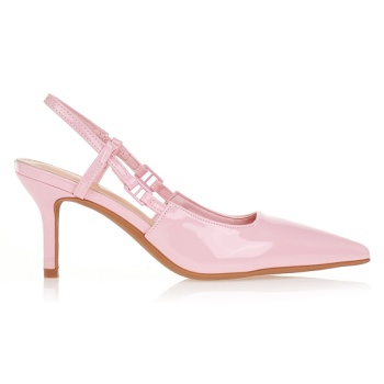 γόβες ροζ λουστρίνι μυτερές ροζ σε προσφορά