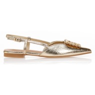  γόβες δερματίνη με ιδαίτερη αγκράφα χρυσο