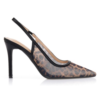 γόβες με animal print διαφάνεια μαυρο σε προσφορά